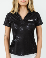 UVU Black Glitter Women's Polo