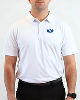 BYU White Golf Polo - Yatta Golf
