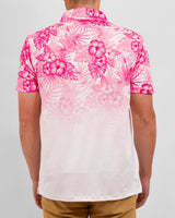 Hibiscus Fade Golf Polo - Yatta Golf