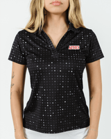 SDSU Black Glitter Women's Polo - Yatta Golf