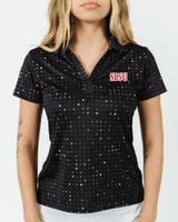 SDSU Black Glitter Women's Polo - Yatta Golf