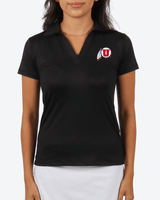 U of U Black Women's Polo - Yatta Golf