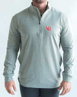 U of U Gray Quarter Zip - Yatta Golf