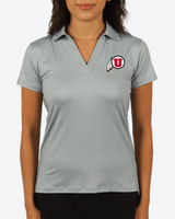 U of U Gray Women's Polo - Yatta Golf