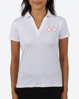 U of U White Women's Polo - Yatta Golf