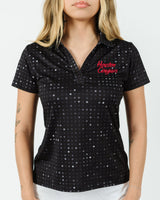 UH Black Glitter Women's Polo - Yatta Golf