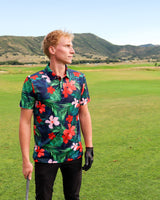 Jungle Hibiscus Golf Polo - Yatta Golf