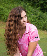 Pink Camo Women's Golf Polo - Yatta Golf